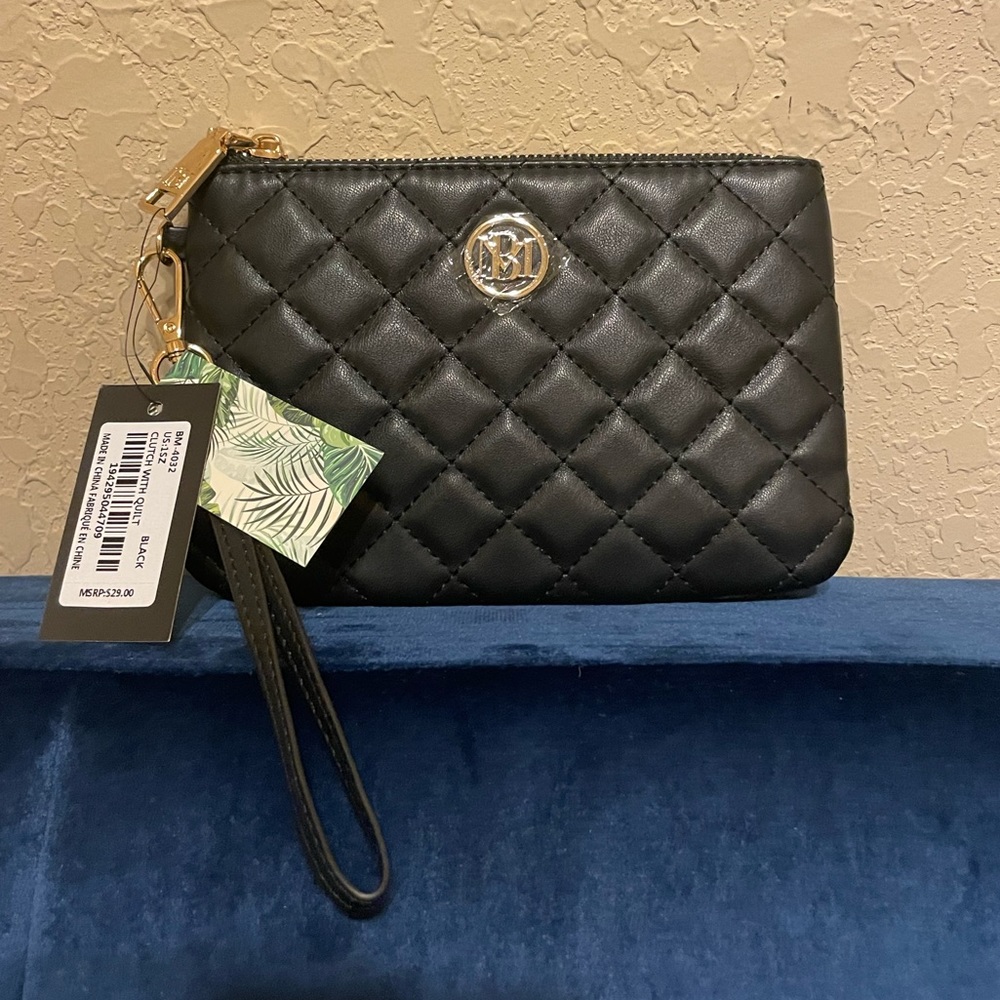 Badgley Mischka Black Wristlet